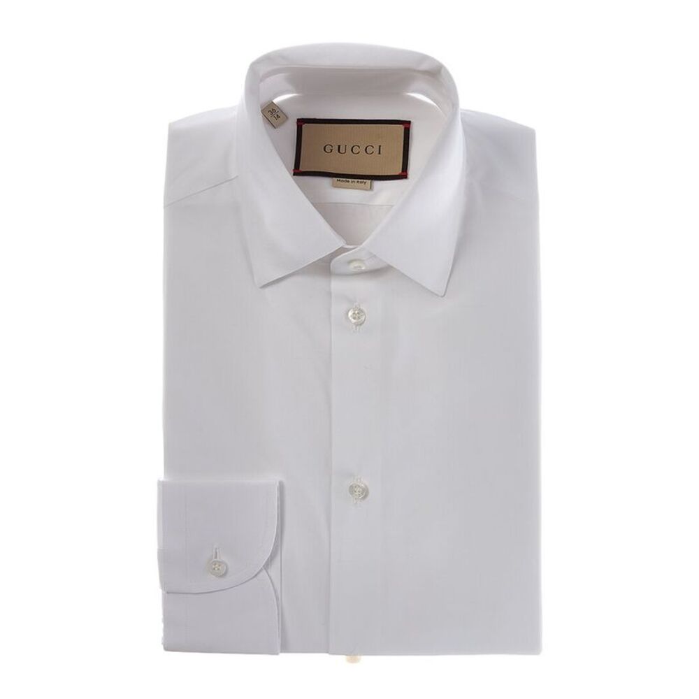 Gucci Mens  Tailored Dress Shirt, White
